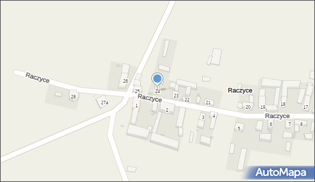 Raczyce, Raczyce, 24, mapa Raczyce