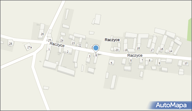 Raczyce, Raczyce, 4, mapa Raczyce