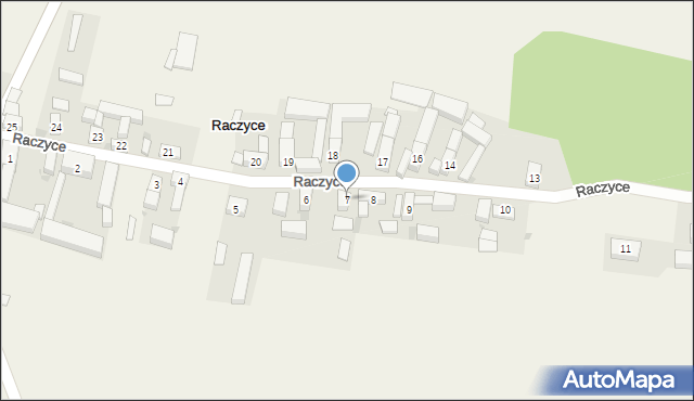 Raczyce, Raczyce, 7, mapa Raczyce