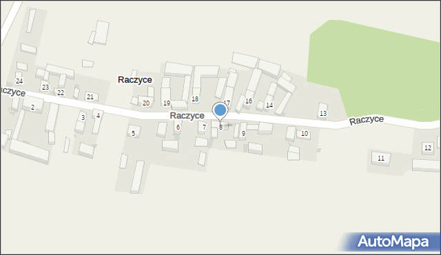 Raczyce, Raczyce, 8, mapa Raczyce