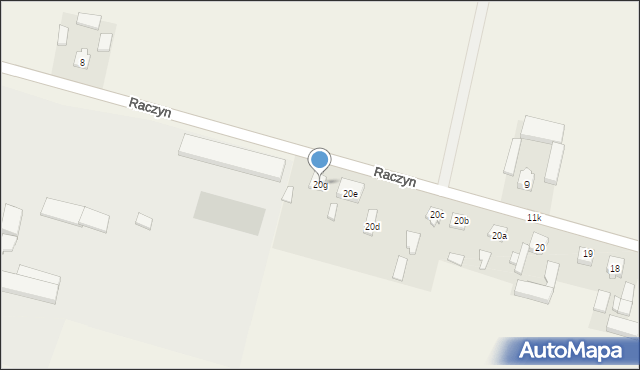 Raczyn, Raczyn, 20g, mapa Raczyn