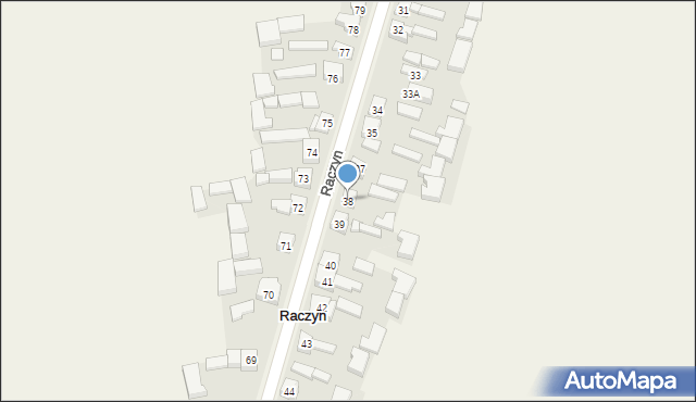 Raczyn, Raczyn, 38, mapa Raczyn