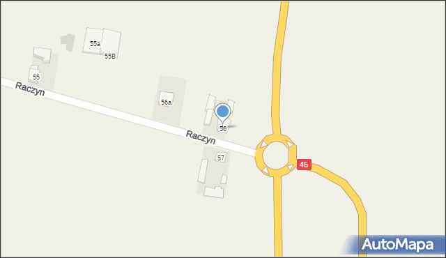 Raczyn, Raczyn, 56, mapa Raczyn