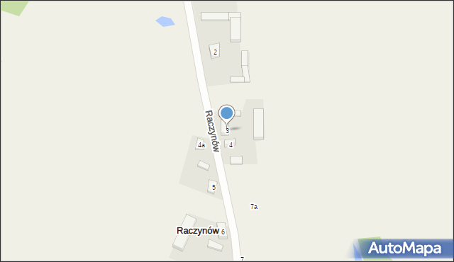 Raczynów, Raczynów, 3, mapa Raczynów