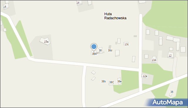 Radachówka, Radachówka, 38A, mapa Radachówka