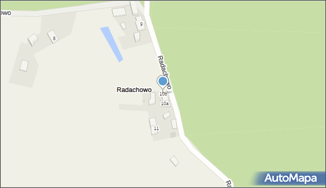 Radachowo, Radachowo, 10b, mapa Radachowo
