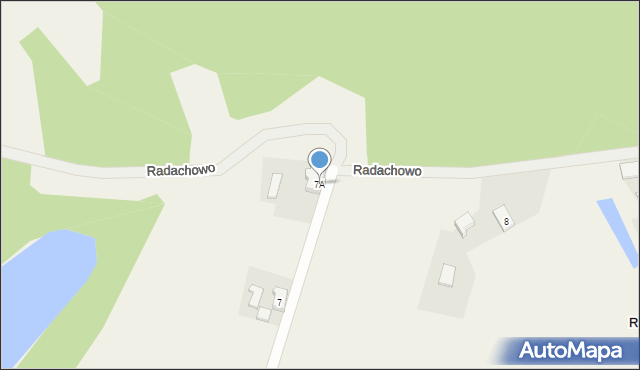 Radachowo, Radachowo, 7A, mapa Radachowo