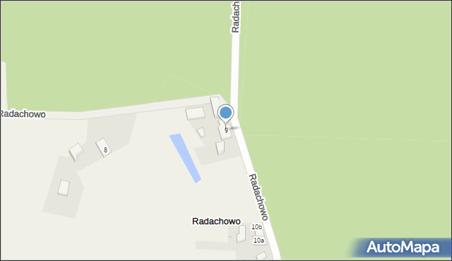 Radachowo, Radachowo, 9, mapa Radachowo
