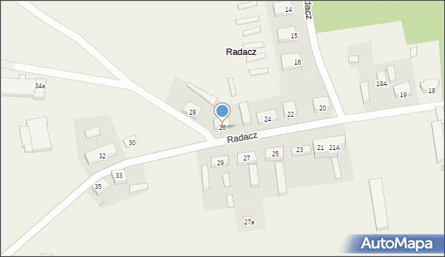 Radacz, Radacz, 26, mapa Radacz