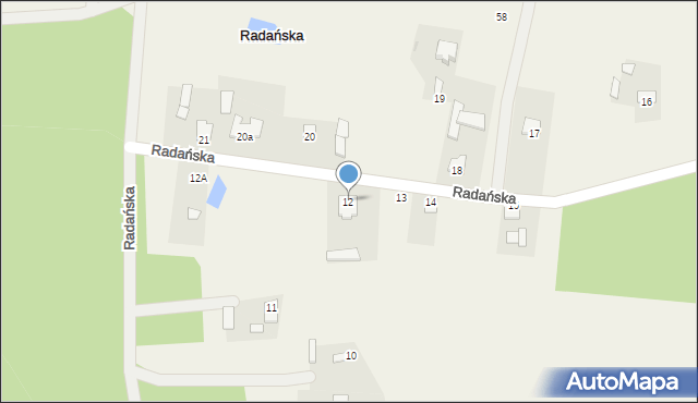 Radańska, Radańska, 12, mapa Radańska