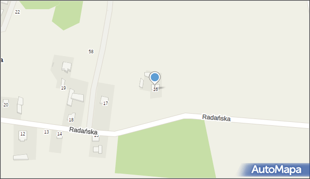 Radańska, Radańska, 16, mapa Radańska