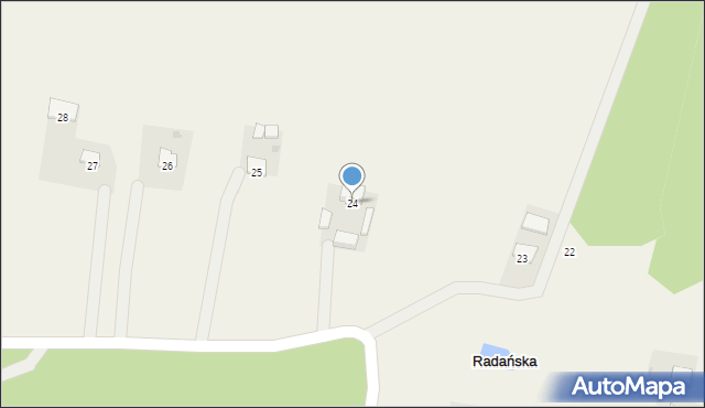 Radańska, Radańska, 24, mapa Radańska