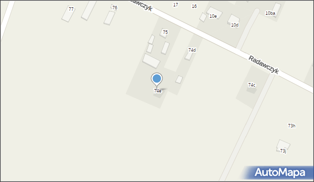 Radawczyk, Radawczyk, 74e, mapa Radawczyk