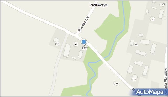 Radawczyk, Radawczyk, 84A, mapa Radawczyk