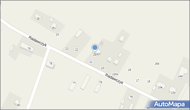 Radawczyk-Kolonia Pierwsza, Radawczyk-Kolonia Pierwsza, 10j, mapa Radawczyk-Kolonia Pierwsza