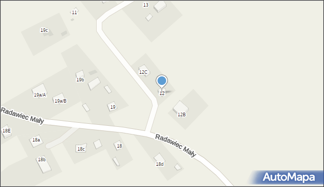 Radawiec Mały, Radawiec Mały, 12, mapa Radawiec Mały