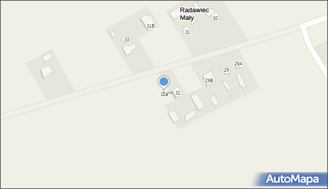 Radawiec Mały, Radawiec Mały, 32a, mapa Radawiec Mały