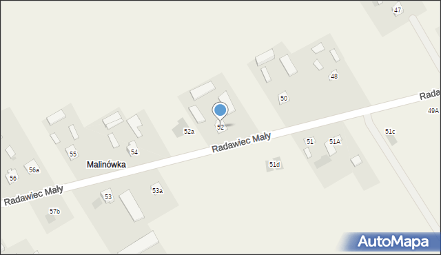 Radawiec Mały, Radawiec Mały, 52, mapa Radawiec Mały