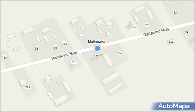 Radawiec Mały, Radawiec Mały, 53, mapa Radawiec Mały