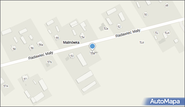 Radawiec Mały, Radawiec Mały, 53a, mapa Radawiec Mały