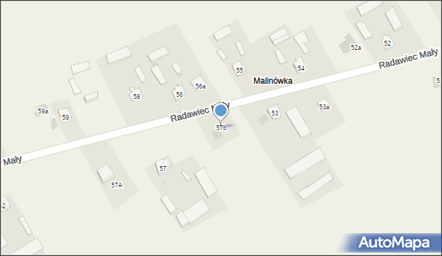 Radawiec Mały, Radawiec Mały, 57b, mapa Radawiec Mały