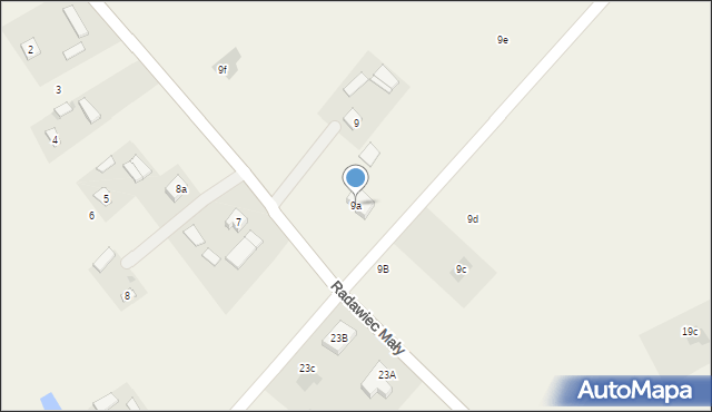 Radawiec Mały, Radawiec Mały, 9a, mapa Radawiec Mały
