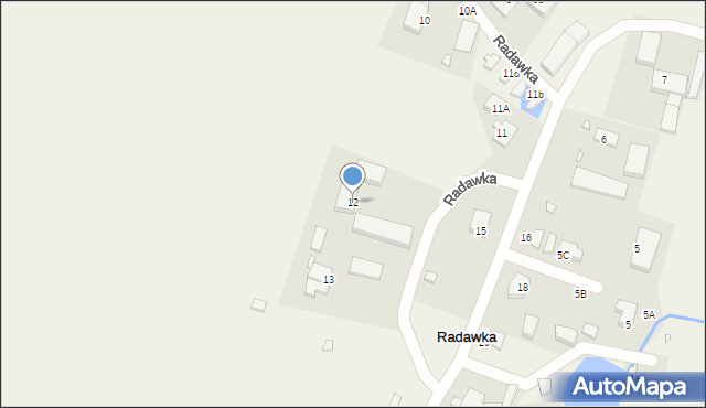 Radawka, Radawka, 12, mapa Radawka