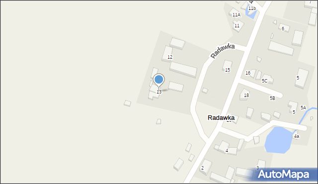 Radawka, Radawka, 13, mapa Radawka