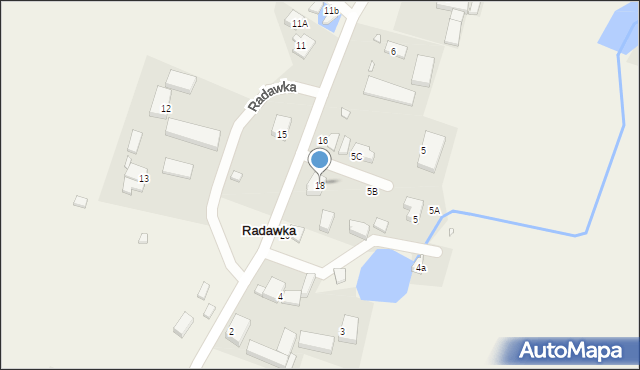 Radawka, Radawka, 18, mapa Radawka