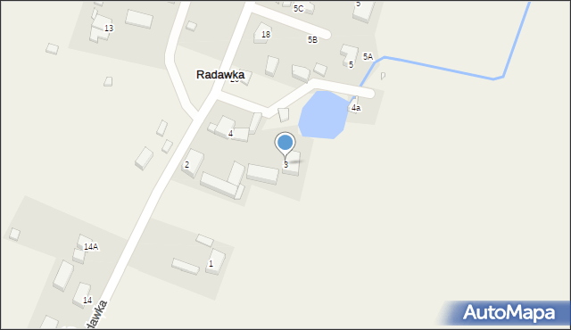 Radawka, Radawka, 3, mapa Radawka