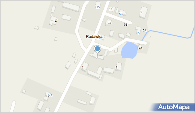 Radawka, Radawka, 4, mapa Radawka