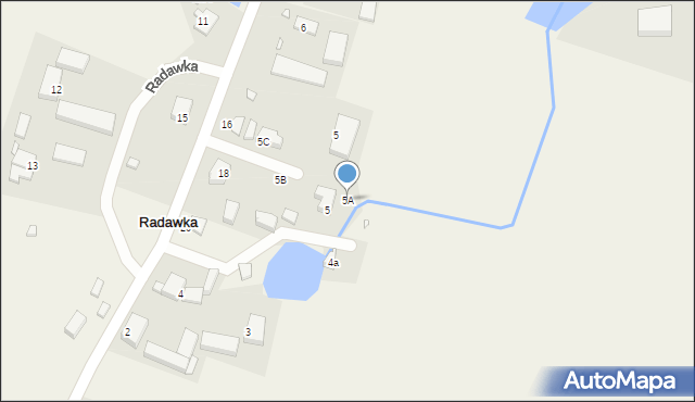 Radawka, Radawka, 5A, mapa Radawka