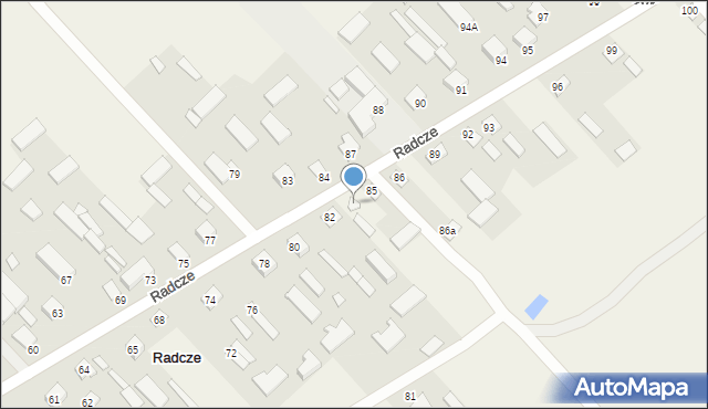 Radcze, Radcze, 85A, mapa Radcze