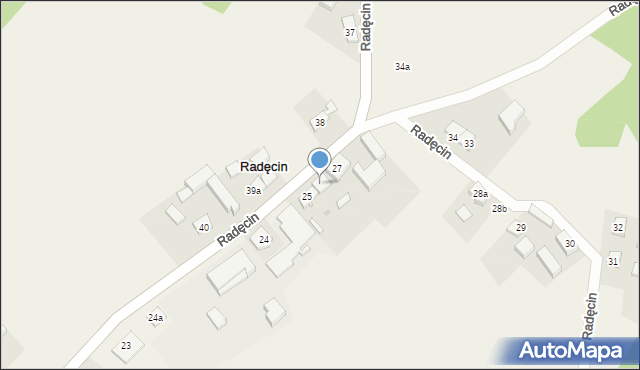 Radęcin, Radęcin, 26, mapa Radęcin