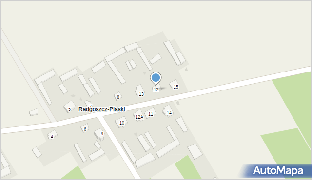 Radgoszcz, Radgoszcz, 12, mapa Radgoszcz