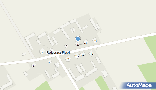 Radgoszcz, Radgoszcz, 13, mapa Radgoszcz