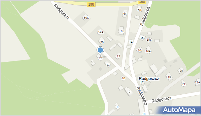 Radgoszcz, Radgoszcz, 12, mapa Radgoszcz