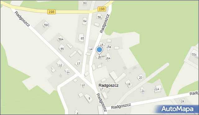 Radgoszcz, Radgoszcz, 16, mapa Radgoszcz