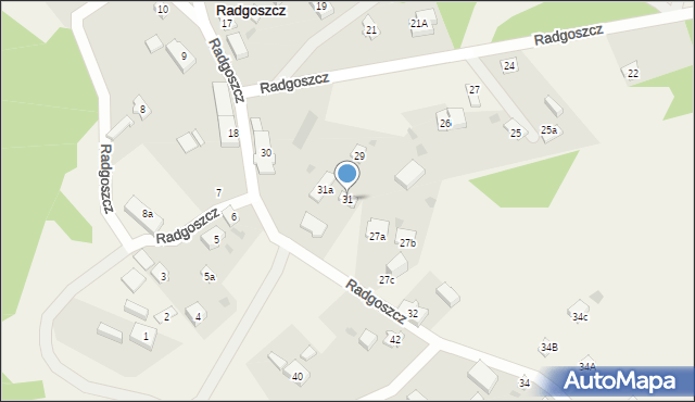 Radgoszcz, Radgoszcz, 31, mapa Radgoszcz