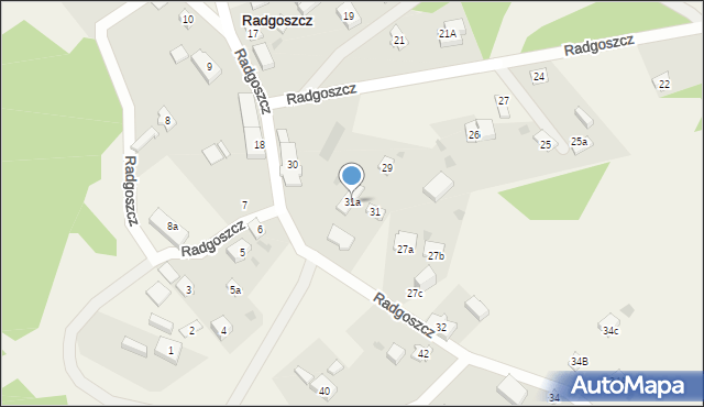 Radgoszcz, Radgoszcz, 31a, mapa Radgoszcz