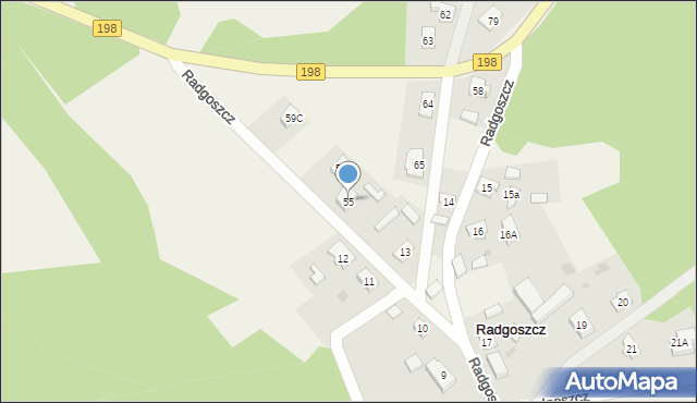 Radgoszcz, Radgoszcz, 55, mapa Radgoszcz