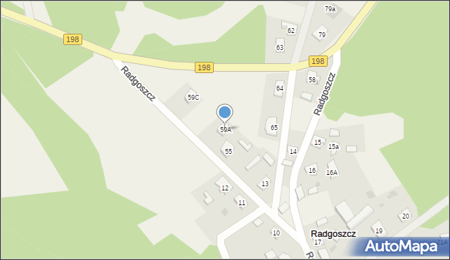 Radgoszcz, Radgoszcz, 59A, mapa Radgoszcz