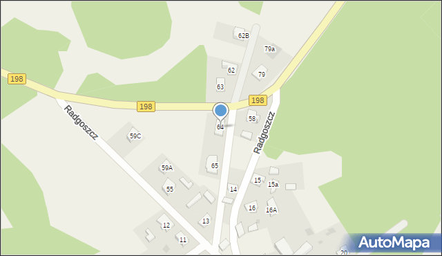 Radgoszcz, Radgoszcz, 64, mapa Radgoszcz