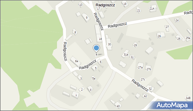 Radgoszcz, Radgoszcz, 7, mapa Radgoszcz