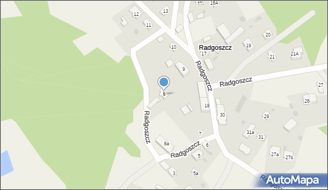 Radgoszcz, Radgoszcz, 8, mapa Radgoszcz