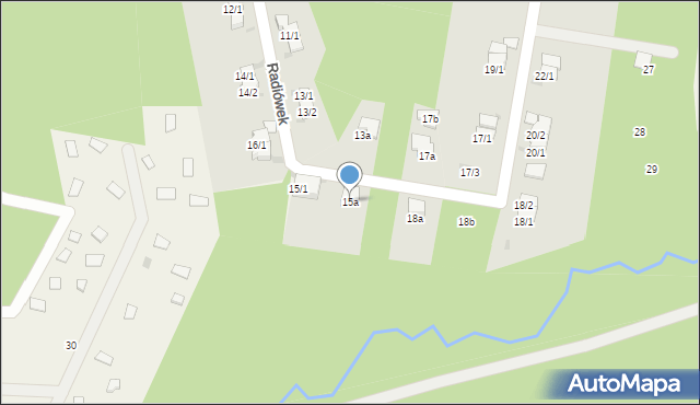 Radiówek, Radiówek, 15a, mapa Radiówek