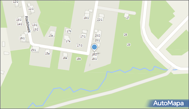 Radiówek, Radiówek, 18/2, mapa Radiówek