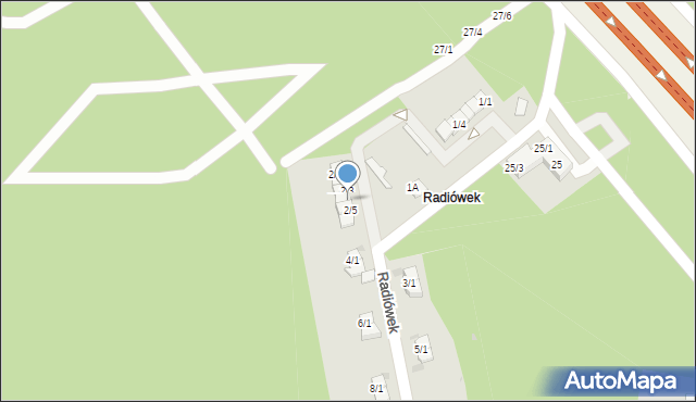 Radiówek, Radiówek, 2/4, mapa Radiówek