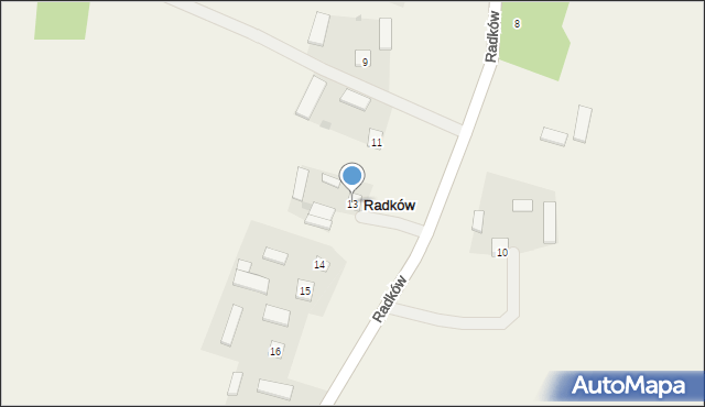 Radków, Radków, 13, mapa Radków