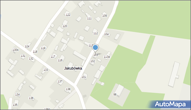 Radków, Radków, 103, mapa Radków